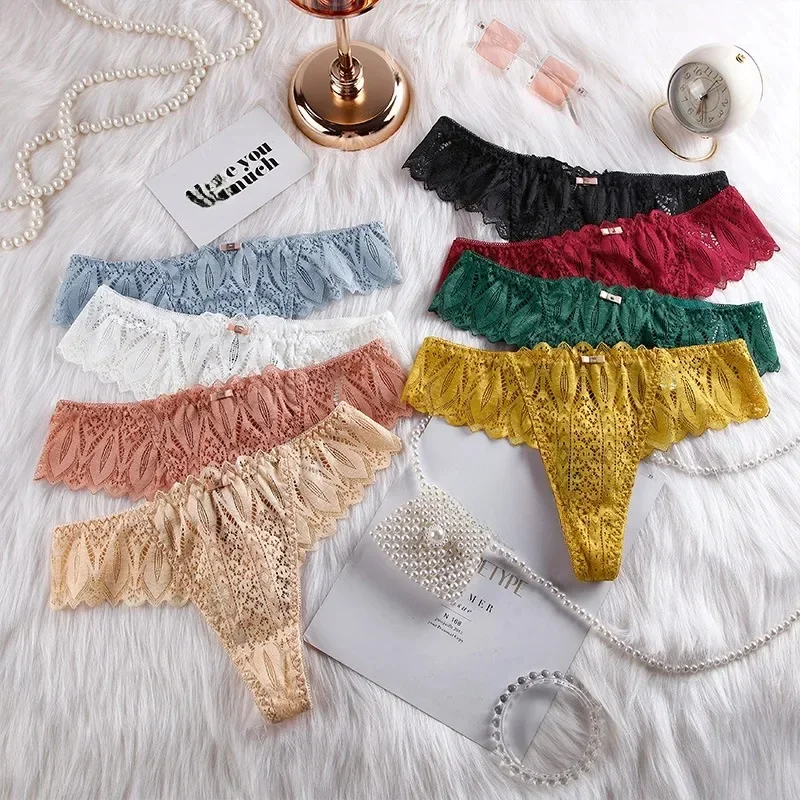 Femmes Sexy sous-vêtements en dentelle Lingerie culotte string brève string femmes culottes