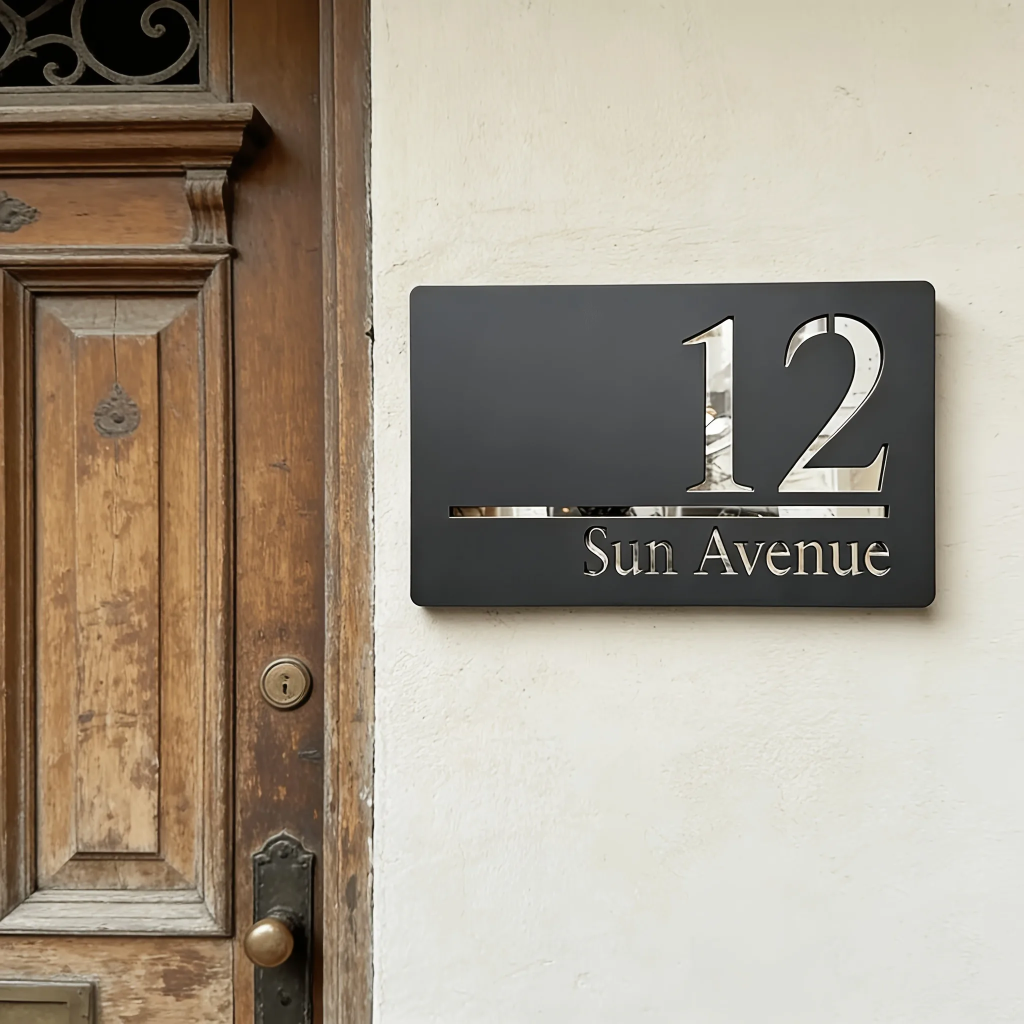 Customizable Address Plaques, Laser Engraving Process, Suitable for Residential Use, Durable Acrylic Door Signs
