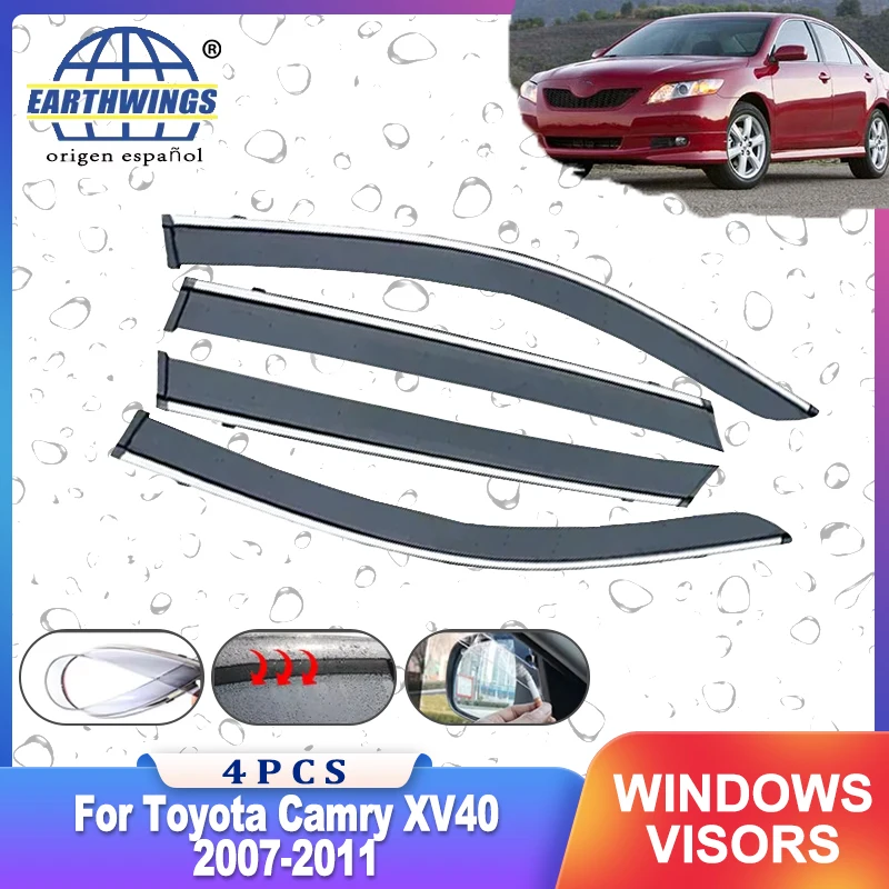 Wind Deflector For Toyota Camry XV40 40 Aurion Daihatsu Altis 2007 2008 2009 2010 2011 Window Rain Guard Sun Rain Deflector ABS