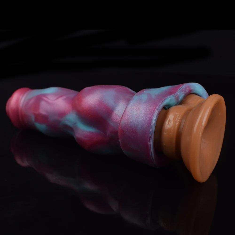 FAAK Fantasy Horse Penis Sleeve Soft Silicone Knot Sheath Dick Extender & Enlargement Multi Color Cock Cage Sex Toys For Men