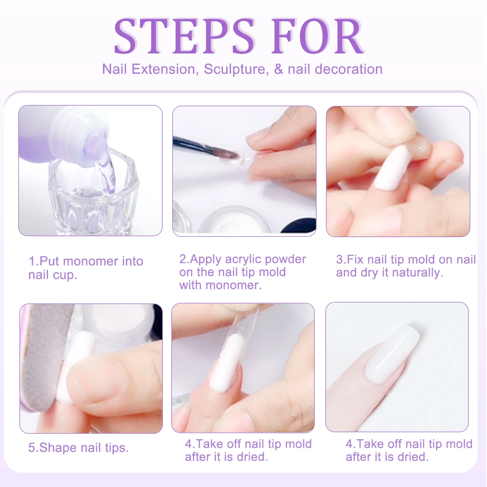 40ml/75ml/120ml líquido acrílico do prego monômero cristal líquido de secagem rápida para a arte do prego extensão do pó acrílico manicure profissional