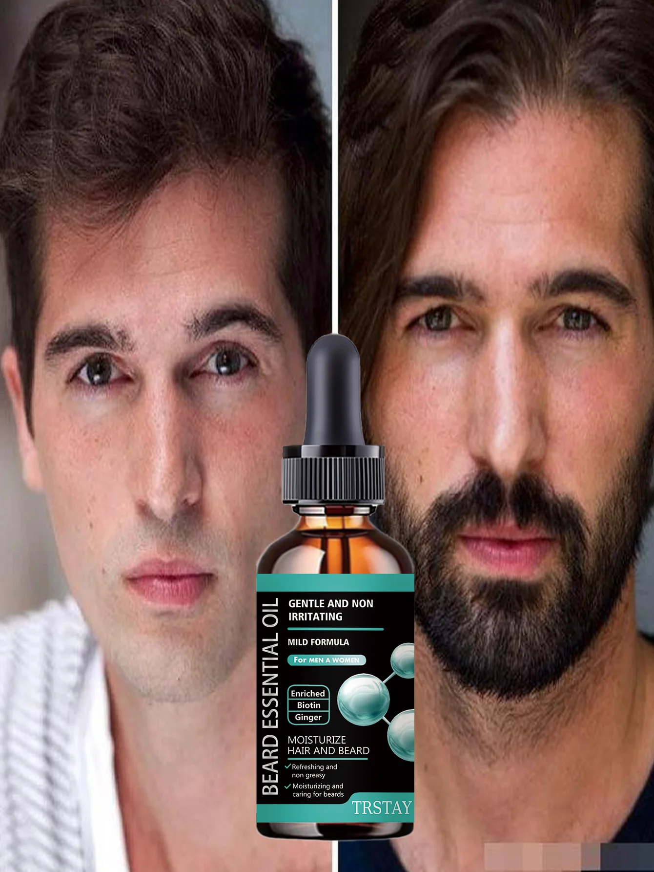 Hydrating Beard Oil for Men Premium Formula Softens Smooths Facial Hair Prevents Tangles Knots Daily Grooming Mustache Care Natu