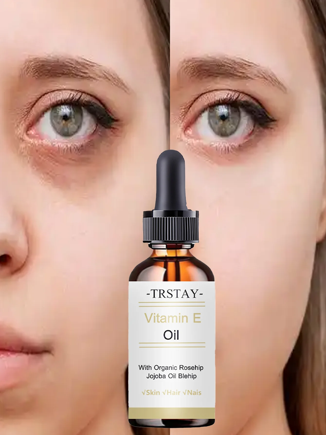 Vitamin E Facial Oil for Hydrating and Brightening All Skin Types with Deep Moisturizing and Nourishing Properties to Enhance Sk