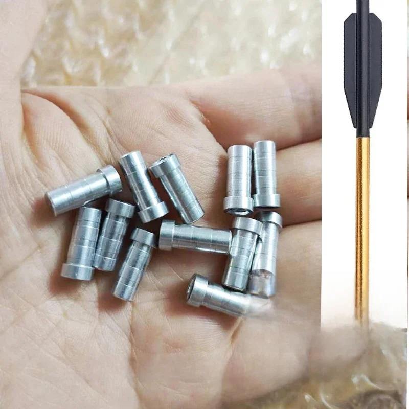 Inserts en aluminium pour tir à l'arc, pour O.D.6mm I.D.5mm, flèche en aluminium, accessoires de chasse, 50 pièces