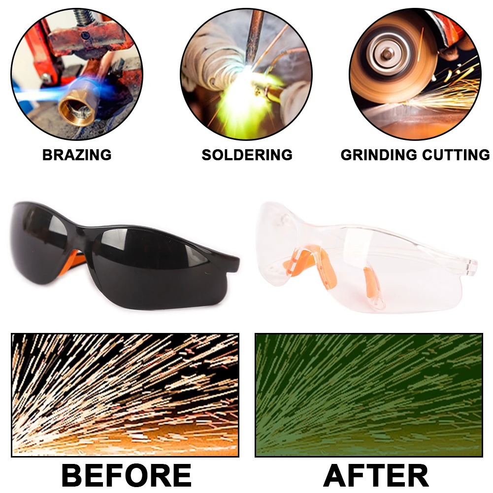 Safety Glasses Pack of 12 Safety Goggles Eyewear Safety Specs Clear Eye Protection Glasses  Anti Dust/Scratch/Mist/Wind