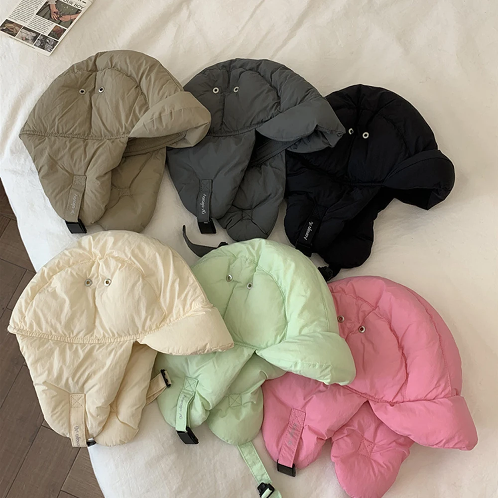 

Winter pilot hat catcher hat Lei Feng hat style windproof lightweight down cotton thickened ear protection cycling ski hatша