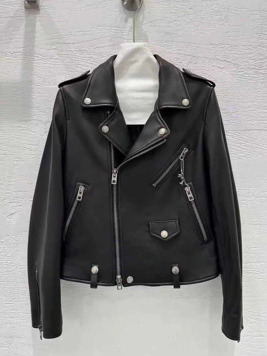 Exclusive Classic High-End Quality Versatile Motorcycle Style Leather Jacket