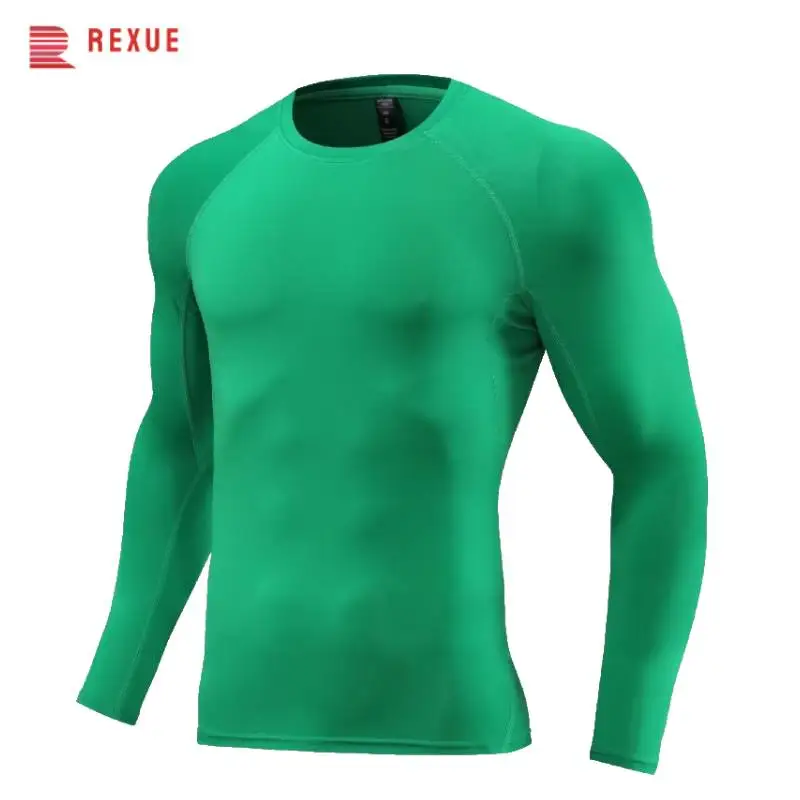 Compression Long-Sleeve T-Shirt Lightweight Rash Guard Athletic Undershirt Base Layer For Soccer Basketball Gym Sportswear