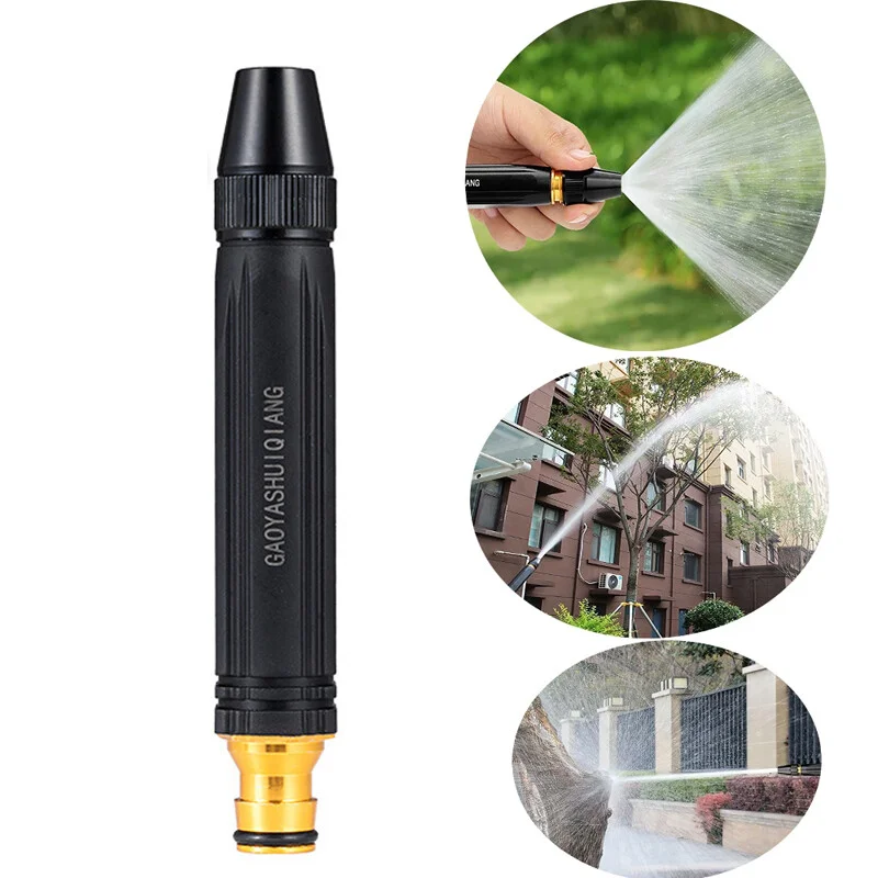 Metall-Hochdruck-Wassersprühpistole mit Düse für Gartenschlauch, Multifunktionale Wasserpistole für Rasenbewässerung, Autowäsche, Haustierpflege, Terrassenreinigung und Gartenbewässerung