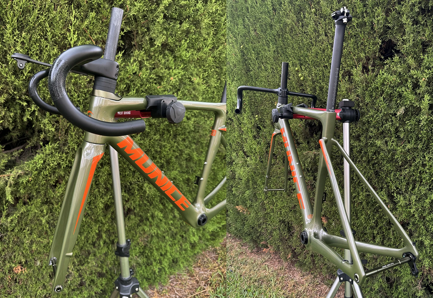 Munice R2 Carbonfaser-Rennradrahmen Versand aus Spanien Ultraleichter Allround-Carbon-Rennradrahmen Aerodynamischer EPS-geformter Carbonrahmen Scheibenbremse Max. 700*32C AERO T47 Fahrradrahmen Vollständig interne Kabelführung Lenker DI2 Mechanisch 2 Jahre Garantie – Detail 16