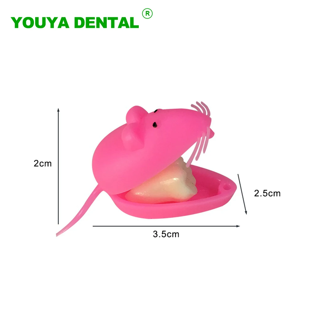 100 pezzi scatola per denti da latte in plastica per bambini scatola per fata per denti da latte scatola portaoggetti a forma di topo carino Souvenir per bambini salva custodia Organizer