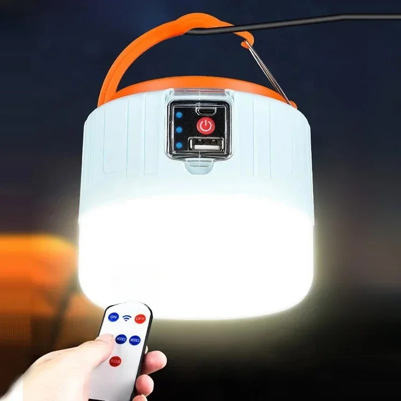 Lampes de Camping LED solaires extérieures, lanternes portables rechargeables par USB, lumières de secours pour la pêche, le Barbecue, l'éclairage de Camping