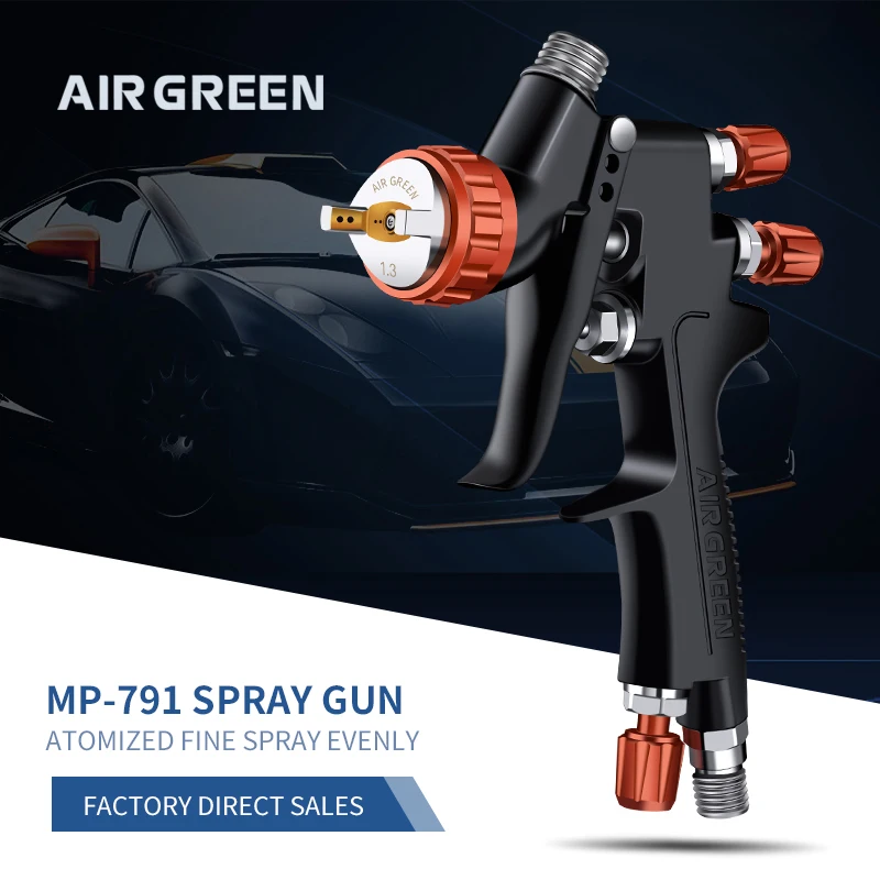 Original High Pressure Water-soluble Paint HVLP Spray Gun AIR GREEN 791 Airbrush Tools Nozzle Size 1.3mm