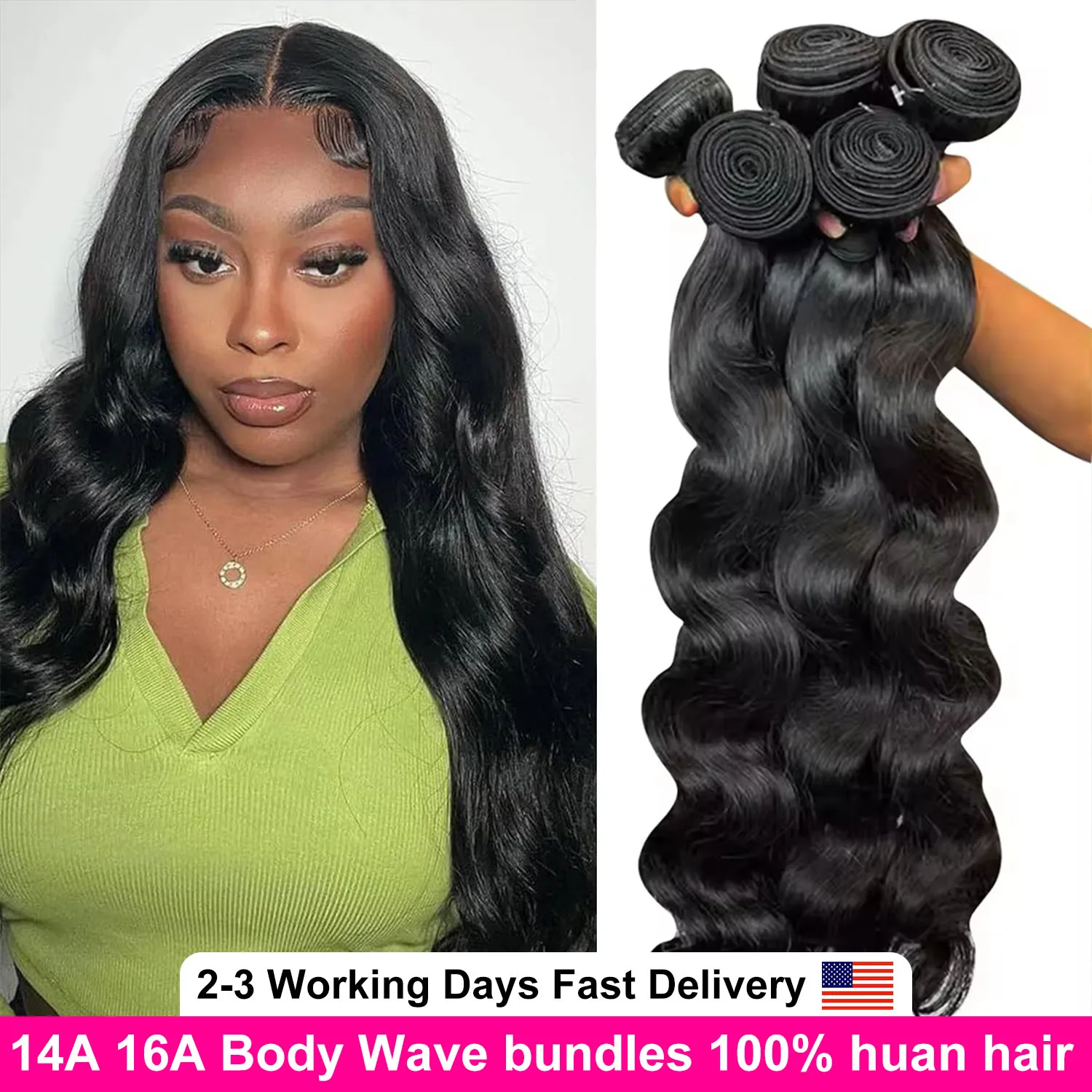 

40-дюймовые пучки объемных волн, 100% человеческие волосы, 16А, бразильские волосы девственного плетения, 3 4 шт., необработанные качественные пучки необработанных волос, наращивание