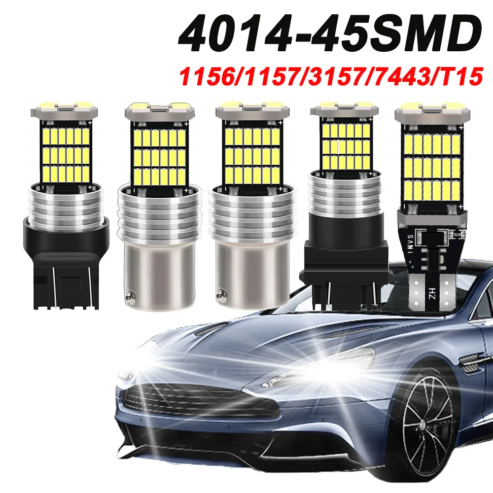 2PCS 1156 BA15S P21W 1157 P21/5W BAY15D T20 7443 3157 LED Car Tail Bulb Brake Reverse DRL Signal Light 12V Turn Signal Light