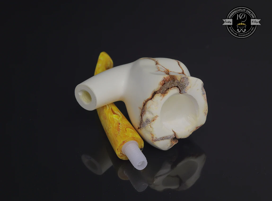 Handmade Block Meerschaum Natural  Pipe