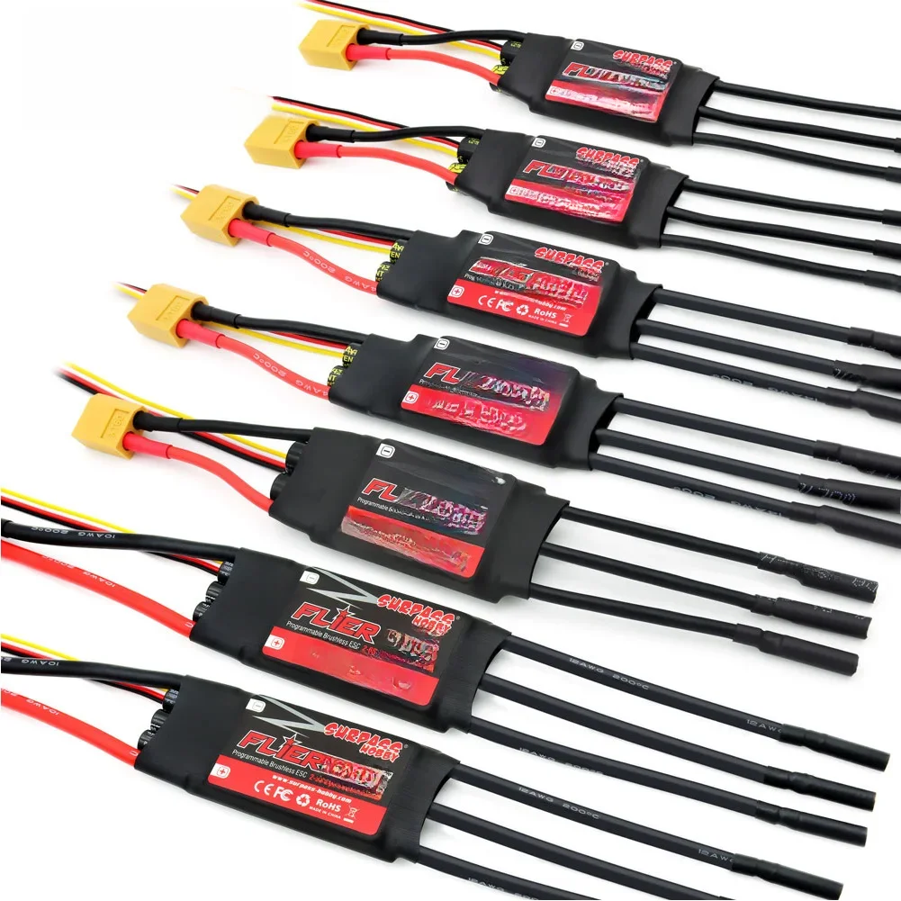 SURPASS HOBBY Flier 20A 30A 40A 50A 60A 80A 100A contrôleur de vitesse ESC sans brosse avec BEC 2-6S pour avions hélicoptère RC