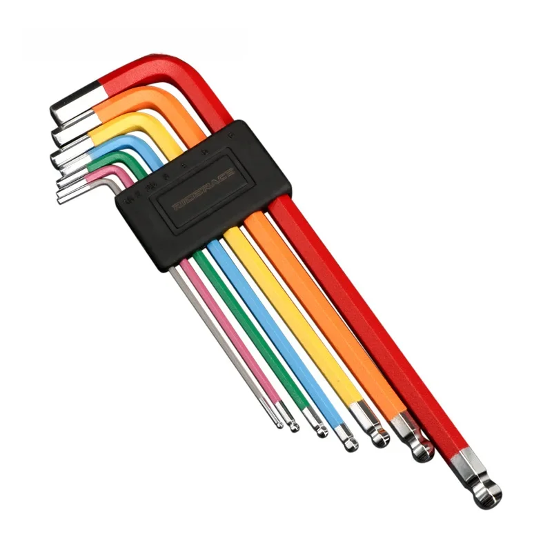 AliExpress NONE 7Pcs Bike Hex Tool MTB Road Bike Repair Tool Kit Bicycle Colorful Hexagon Spanner Flat Ball Opening Wrench 1.5/2/2.5/3/4/5/6mm
