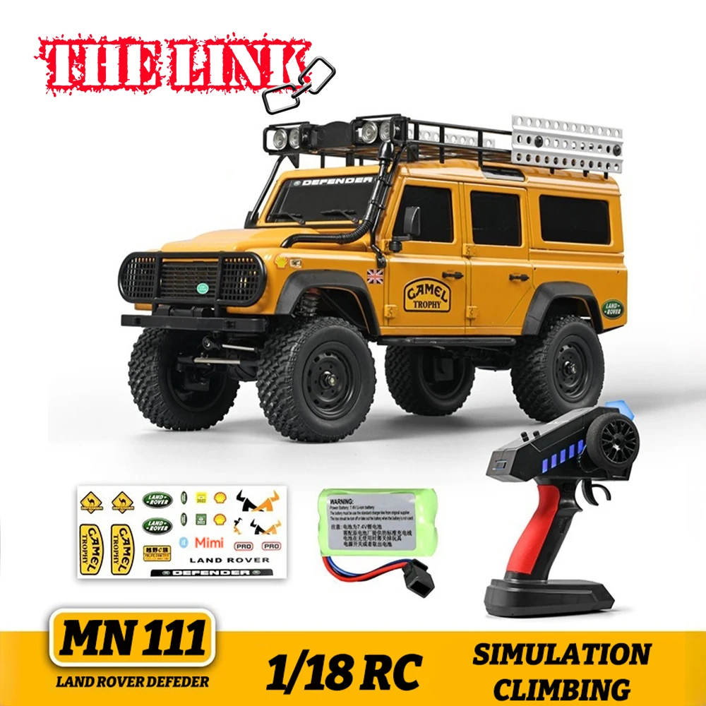 1/18 Land Rover Defender Model Kits Toys 2.4Ghz 2CH RC Car Remote Control Four-wheel Drive Climbing Off-road Vehicle Collection