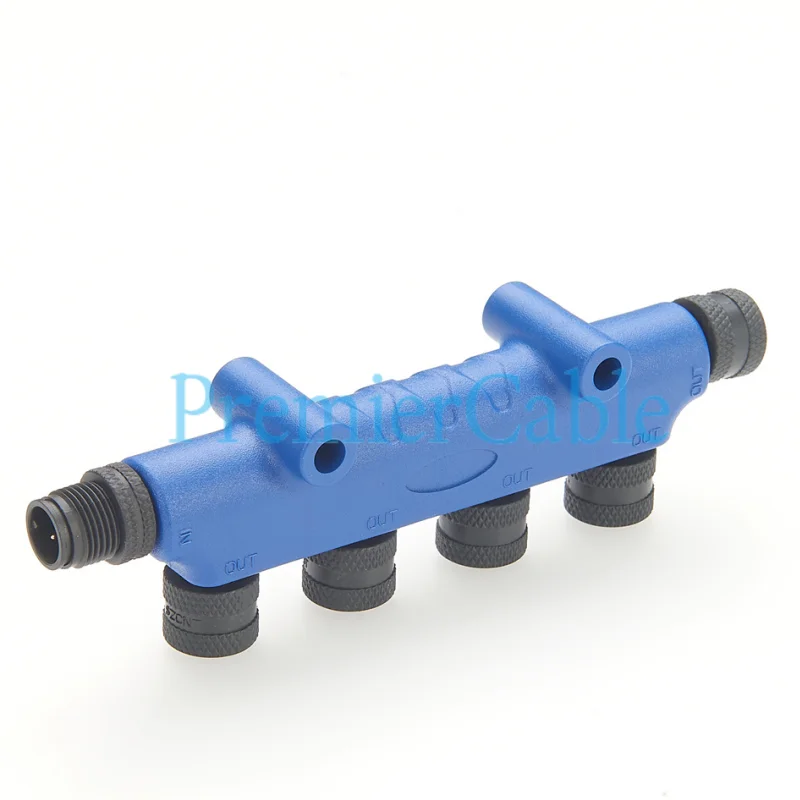 NMEA 2000 N2k 4-Port-MultiPort-T-Stecker IP67 M12 5-Pin-Anschlussdose Distributor T-Splitter 0101107801 für Garmin Lowrance – Detail 4