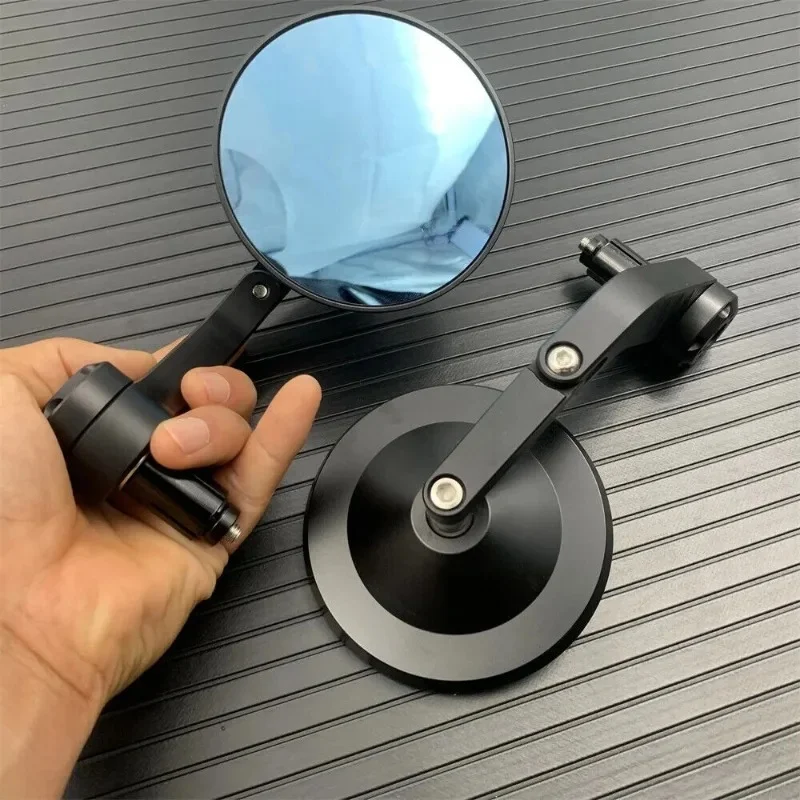Universele Motorcycle Bar End Spiegels Cafe Racer Motorfiets Achteruitkijkspiegel voor Yamaha SXR700 SXR900 Ducati Scrambler BMW Rninet - afbeelding 2