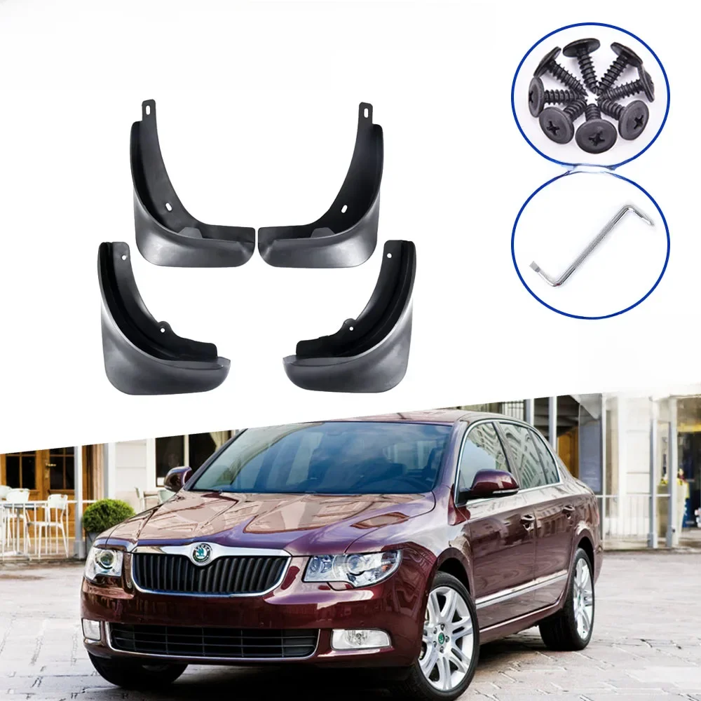 4x für Skoda Superb 2 MK2 B6 3T 2009 2010 2011 2012 2013 2014 2015 Schmutzfänger Kotflügel