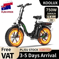 KOOLUX Bk6S Pro Folding E-Bike Fat Tires 48V13+10.4Ah Electric Bike Long Range City E Bike