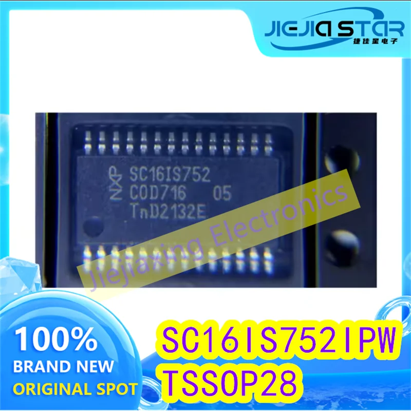 (5/10pieces) SC16IS752IPW SC16IS752 TSSOP-28 interface-transceiver chip original new electronics