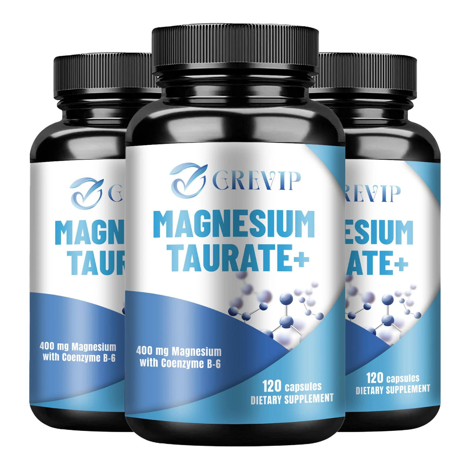 Magnesium Taurate Supplement - Calm Nerve & Mood Support, Muscle and Heart Health - 120 Capsules