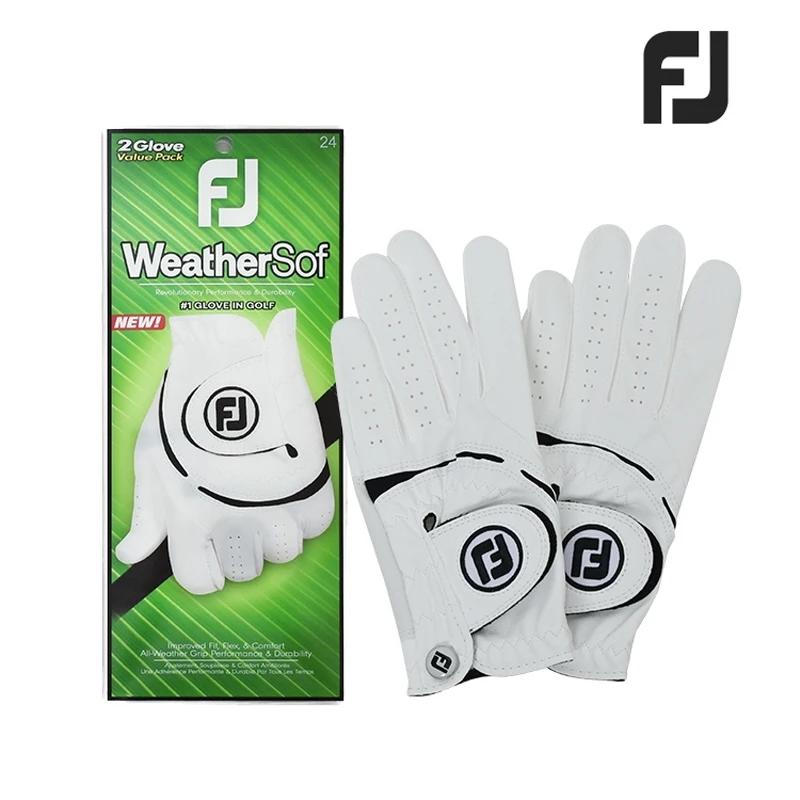 FootJoy Weathersoft left hand men's golf gloves 2 pieces 1 set