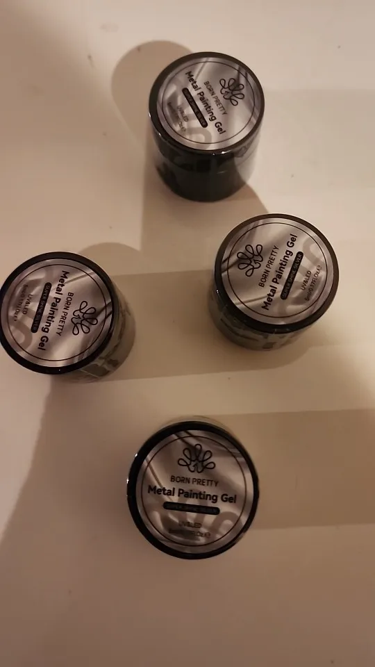 BORN PRETTY Silver Metal Effect Line Flower Drawing Gel Soak Off Transparent Colors 5g Painting Gel Polish UV Nail Art Gel Varni photo review