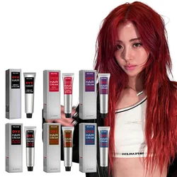Eelhoe 100g Semi-Permanent Hair Dye Cream Silver Gray Black Brown Red Purple Blue Modeling Hurtless Fashion Instant Dye Cream