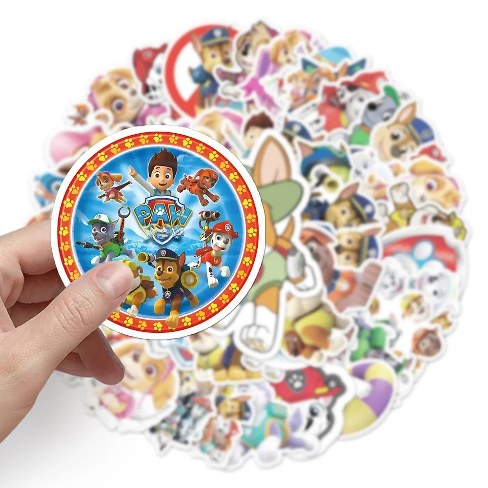 AliExpress Paw Patrol 10/30/50PCS Cartoon PAW Patrol Chase Stickers Kids Toys DIY Decoration Skateboard Fridge Phone Bike Phone Gifts Graffiti Decals