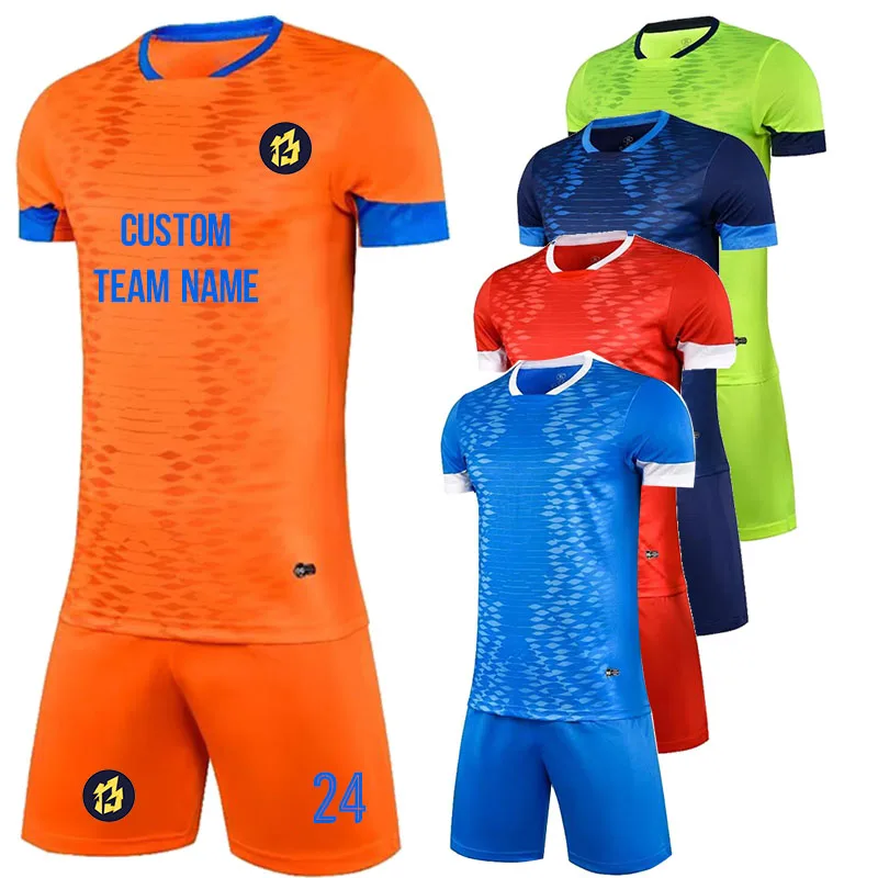 24-25 Personalized Football Set For Men Children Quick Drying Breathable Jersey Team Uniform Tracksuit 2 Pieces