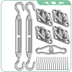 Shade Sail Awning Mounting Kit: Rectangular Triangular Square Sail Shade Mounting Kit with M6 Tensioners for Outdoor Awnings