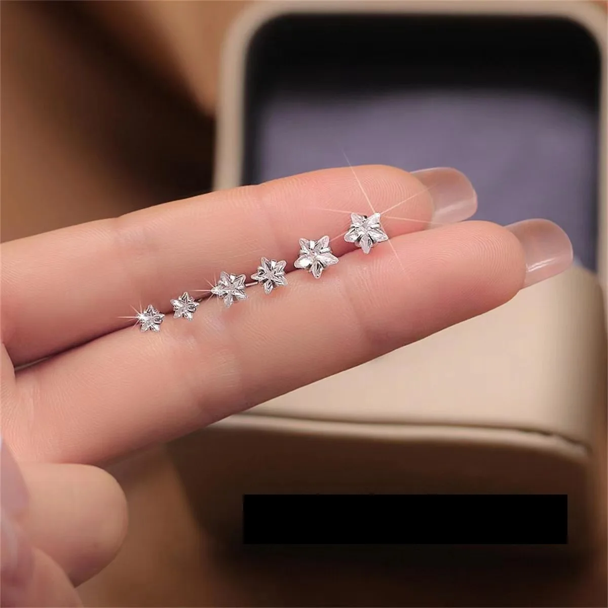 

Ladies' Sterling Silver Stud Zircon Earrings Earrings Fashion layer earrings 925 sterling silver diamond Zircon earrings