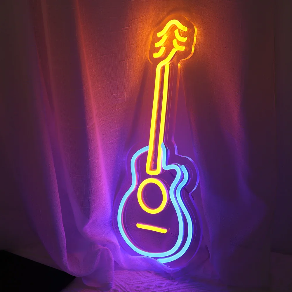 led neon guitar sign for children room