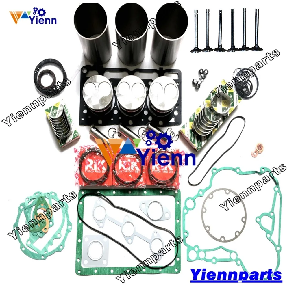 B72 B1700 B1830 Overhaul Rebuild Kit Liner Piston Ring Bearing Full Gasket Kit For Kubota Farm Sub-Compact Utility Tractor