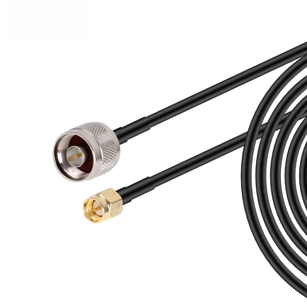 1 pièces RG58 N Type mâle/femelle à SMA mâle prise RF adaptateur câble Coaxial queue de cochon RG-58 rallonge cavalier 15CM 30CM 50CM 1M