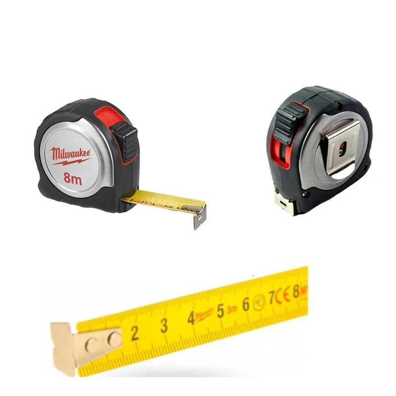 Milwaukee 8 Meters Tape Measure Precision And Durable Measuring Ruler Hand Tools Stainless Steel Building Construction Equipment