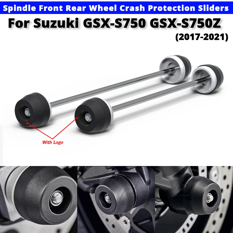 

For Suzuki GSX-S750 GSX-S750Z Suzuki GSX-S750 Suzuki GSX-S750Z 2017-2023 Spindle Front Rear Wheel Crash Protection Sliders