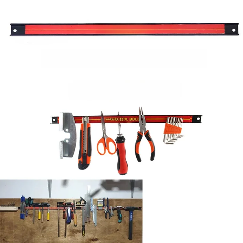 1 szt. 200/300/460mm magnetyczny uchwyt na narzędzia Bar organizator stojak do przechowywania nóż klucz szczypce przechowywanie narzędzi ręcznych — zdjęcie 2