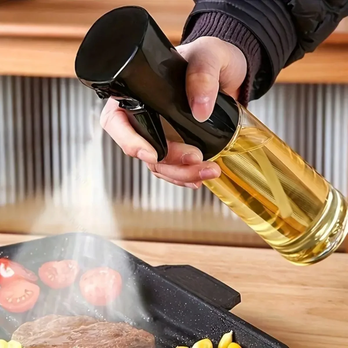 3Pcs Large, Medium and Small Size Combination Spray Bottle Olive oil Cooking oil Spray Suitable for Kitchen Family Barbecue