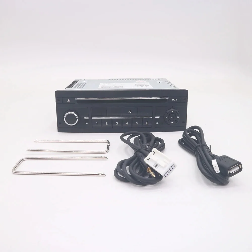 Dla Peugeot 206 207 307 308 Citroen C3 C4 oryginalne Radio RD4 wymienić Upgrade RD43 pakiet CD USB AUX (rozdać narzędzie do usuwania) — zdjęcie 2