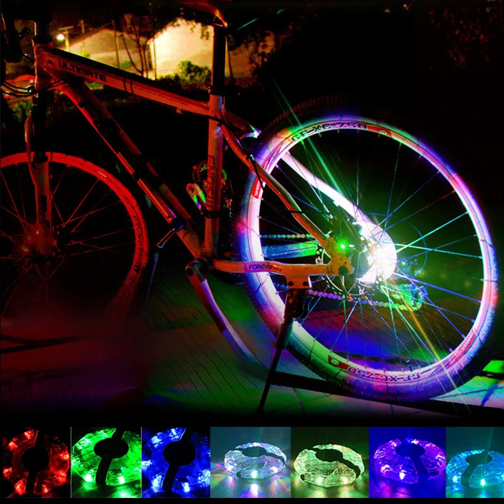 AliExpress cycle zone 7 Color 21 Modes Colorful LED Bicycle Wheel Light USB Rechargeable Bike Front Tail Hub Spoke Lamp with  Kids Balance Bike Lights