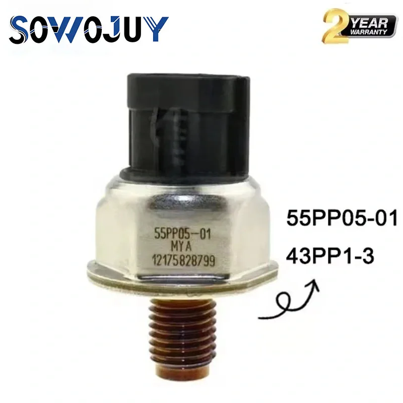 55PP05-01 Fuel Rail Pressure Sensor 1465A034 8C1Q9D280AA 17520EB75D For Mitsubishi L200 Triton Pajero Nissan Navara Ford Transit
