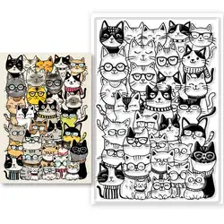 2024New Cartoon cat Clear Silicone Rubber Stamp for DIY scrapbooking/photo album Decorative craft 429