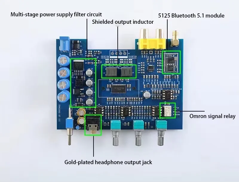 TPA3250 HIFI Bluetooth 5.1 amplifier board digital amplifier 130W+130W Class D desktop amplifier