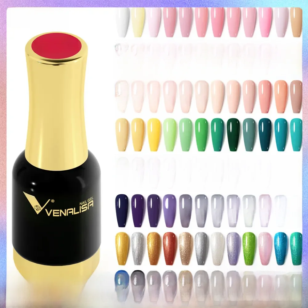 VENALISA Nagelgel-Lack, TPO-FREI, Soak Off UV-LED, organisch, geruchlos, emailliert, Nagelkunstfarben, 12 ml, 120 Farben, UV-Gel-Nagellack