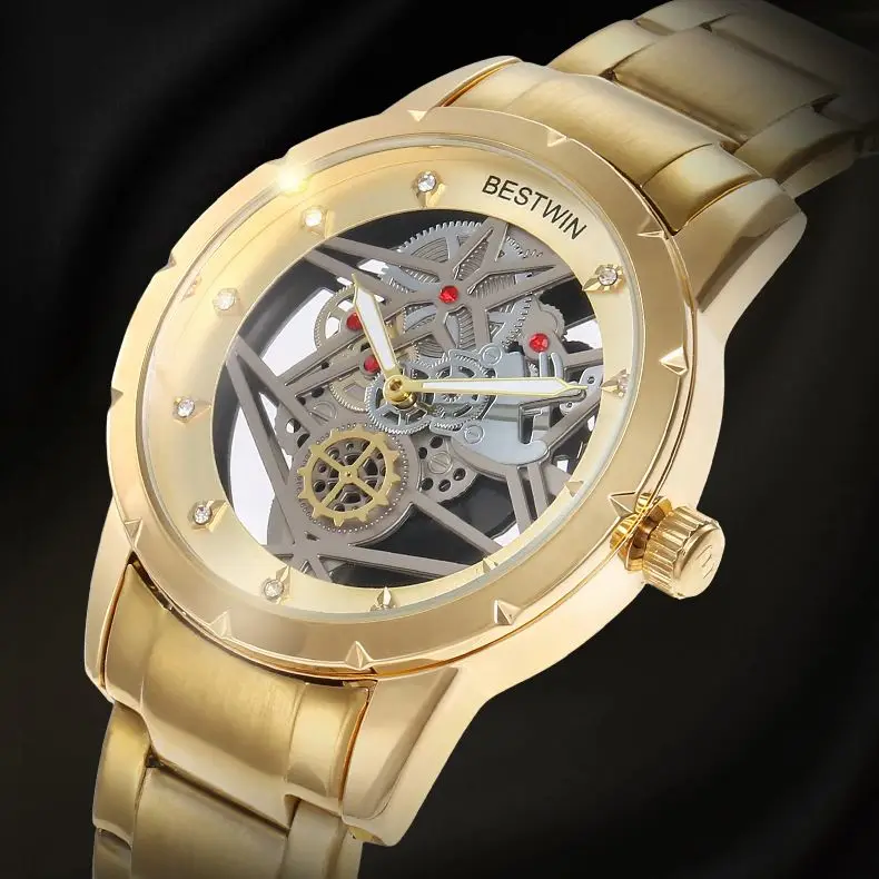 

2023 Transparent Watch Men Tourbillon Watches Men Luminous Hands Full Steel Automatic Mechanical Wristwatches Reloj Hombre